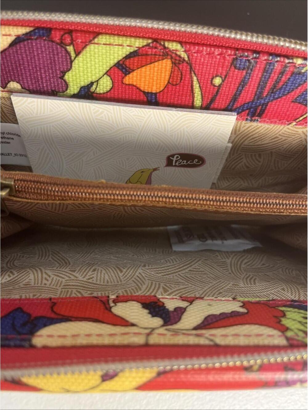 Sakroots Wallet Multicolor Vibrant Peace Colorful Floral Boho - Picture 11 of 13